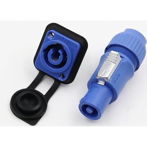 WAC3FCB 20A AC DC Power Connector 3Pin Plastic 250V IP65 Waterproof 1/4 Bayonet Screw Lock Dustproof Screen LED Lighting Adapter