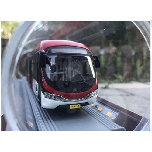 Yinlong 1/64 Beijing Articulated Electric City Bus No.1 Diecast Model Bus Light With the light base Metal,Plastic,Rubber