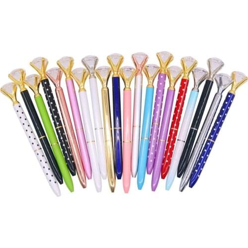 1 pcs Metal Crystal Rotating Diamond Ballpoint pen Promotional Gifts Anniversary Employee Opening ceremony Stationery Supplies
