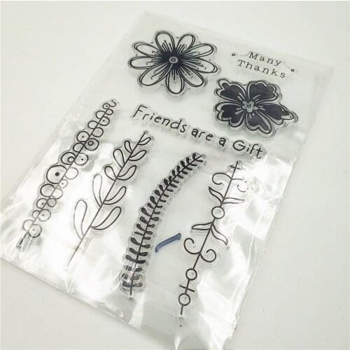 11*16cm The flowers Transparent Clear Stamps / Silicone Seals Roller Stamp for DIY scrapbooking photo album/Card Making