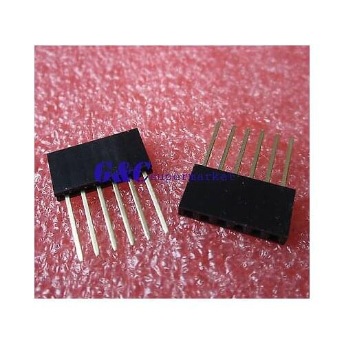 20PCS 6Pin 2.54 mm Stackable 11mm Long Legs Female Header diy electronics