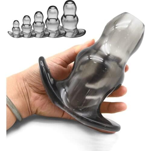 5 Sizes Hollow Anal Plug Masturbation Prostata Massager Dildo Butt Plug Anal Dilator Soft Enema Speculum Sex Toys For Woman Men