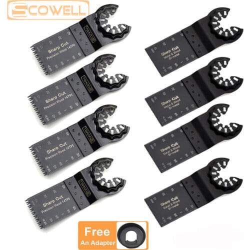50% OFF 8pcs Mixed Starlock Type 32mm Bimetal Oscillating Multi Tool Saw Blades 32mm Japanese Teeth Plunge Saw Blades