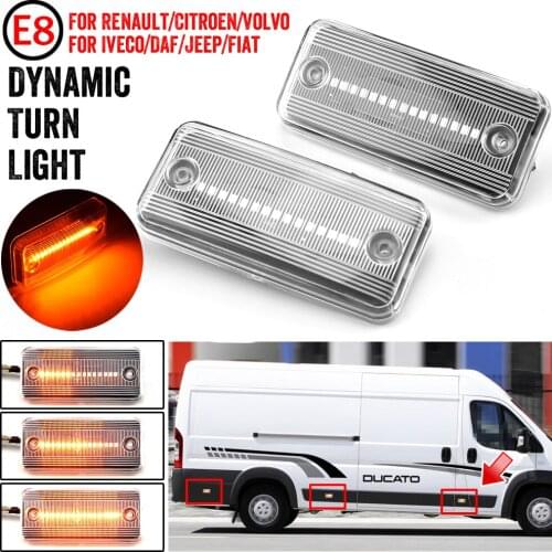 6pcs LED Side Marker Light lamp for RENAULT VOLVO FL/FE IRISBUS HEULIEZ DAF Fiat Ducato IVECO Daily Citroen Relay Peugeot Boxer