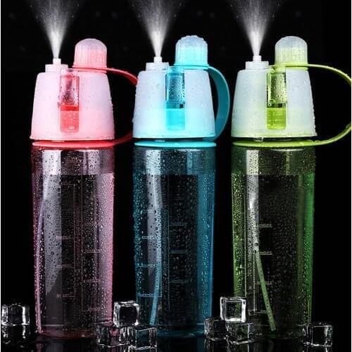 600ml Sports Water Bottle Portable Plastic Spray Bottles Leakproof Travel Drink Cup Candy Color Yoga Camping Drinking Tools