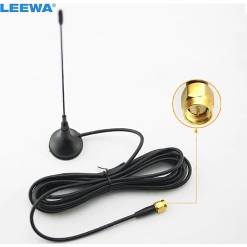 LEEWA 1PCS Car SMA Active digital TV antenna with built-in amplifier #CA925