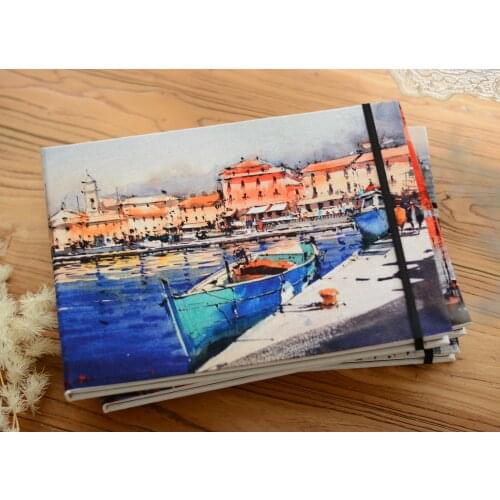 16k Handmade Travel Watercolor Sketchbook 300g Cotton Baohong Water Color Paper