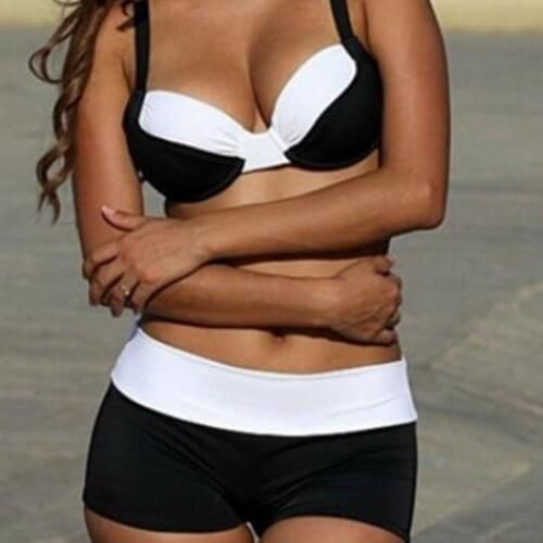 Plus Big Size XXXXXL Womens Sexy Two-piece Separate Beachwear Bikinis Sets Biquini Swimsuits Suits Tankini swimwear