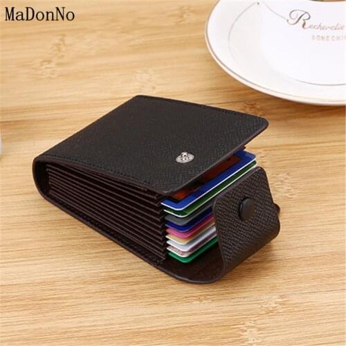 Brand Men Credit Card Holder Leather Purse For Cards Case Wallet For Credit ID Bank Card Holder Women Cardholder And Coins Purse