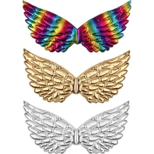 Kids Angel Wings Children Glossy Metallic Angel Wings for Photography Masquerade Halloween Cosplay Party Costume Accessory Wings