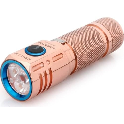 Lumintop EDC18 Copper flashlight 2800 Lumens EDC flashlight Side switch Anduril UI 18650 flashlight with diffuser