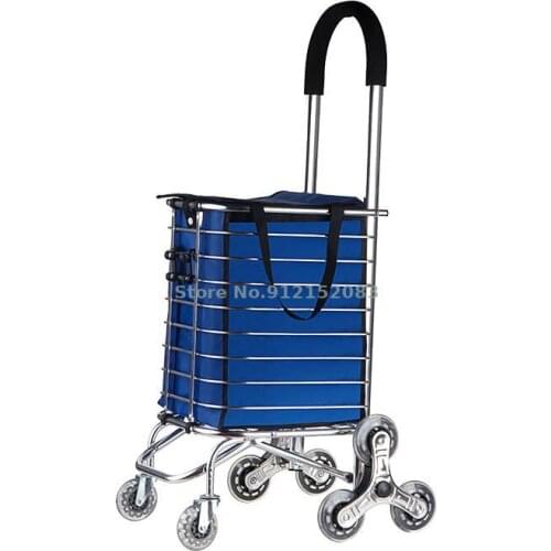 Shopping Cart, Grocery Cart, Hand Cart, Trolley, Climbing Stairs, Folding Cart, Portable Small Cart, Old Man, Basket, Trolley Ca