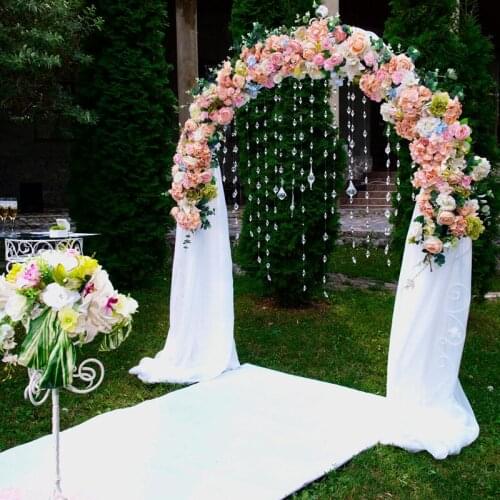 Customize wedding silk flower artificial flower arch flower arrangement decoration wedding Decorative fake flower row window