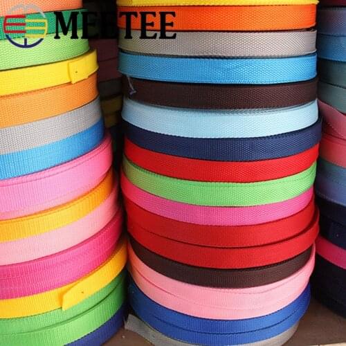 100Yards 2cm New Polyester Webbing Ribbon Band Backpack Strap Webbings Tape Dog Collar Outdoor Bag Garments Parts