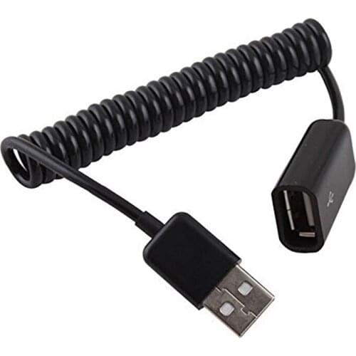 New-Spiral Coiled USB A male to A female adapter adaptor Cable 1M 3FT