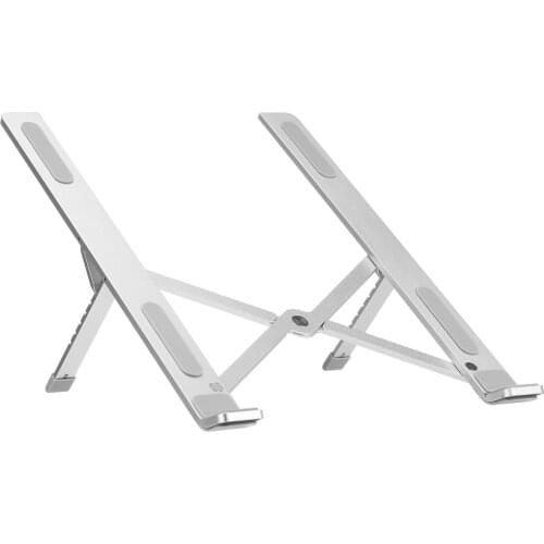 6-level Adjustable Laptop Stand Portable Folding Aluminum Alloy Non-slip Laptop Tablet Bracket for Laptop Tablet Book Rose Gold