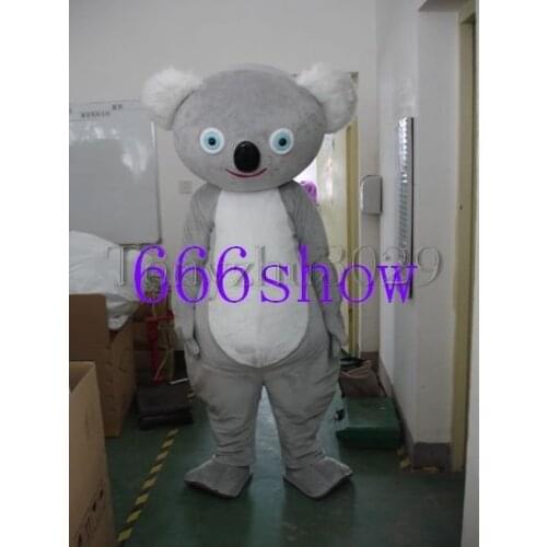 Gray kora mouse cartoon mascot costume free shipping