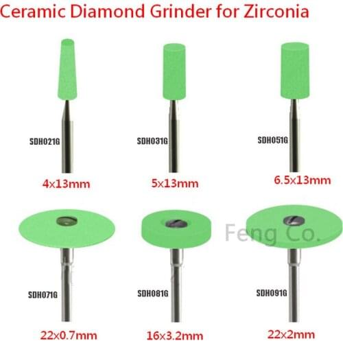 Dental Lab Diamond Material Ceramic Grinding Grinder Zirconia Full Crowns Polisher Dentistry Polishing 2.35mm