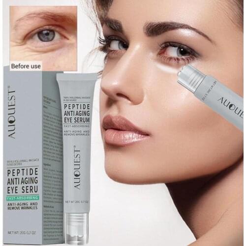 AuQuest EGF Peptide Ageless Eye Serum Cream Collagen Remove Wrinkles Fine Line Whitening Firming & Skin Repair Skin Care 20g