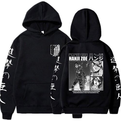 Anime Attack on Titan Manga Hoodie Hanji Zoe Sweatshirts Cozy Tops Sweatsuit Sudadera Felpa Moletom