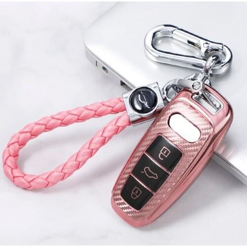 TPU Car Key Case Cover Protector Protection Accessories for Audi A6L C8 Q8 A7 A8 A3 E-tron 2020 2019 2018 for Audi A3 TT