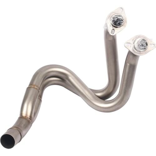 Slip on Motorcycle Exhaust Head Connect Tube Link Pipe Stainless Steel Exhaust System For Kawasaki ER6N ER6F 2012-2016