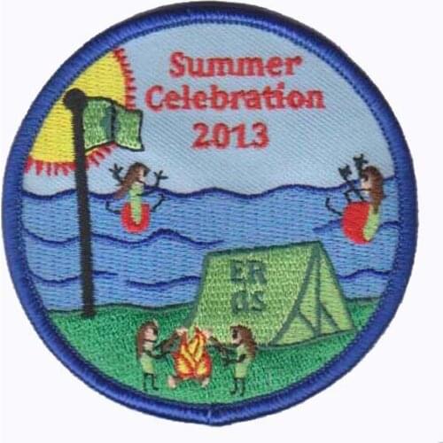 Embroidered Patch with merrow Boarder and Twill Background, 50pcs MOQ, 100pcs/lot, free shipping