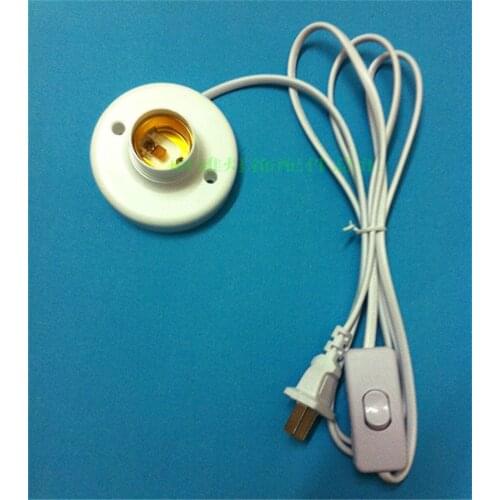High Quality E27 E26 LED Light Lamp Bulb Base Socket Holder to AC Wall Outlet Plug Adapter On/Off Switch Power Cord AC110-220V