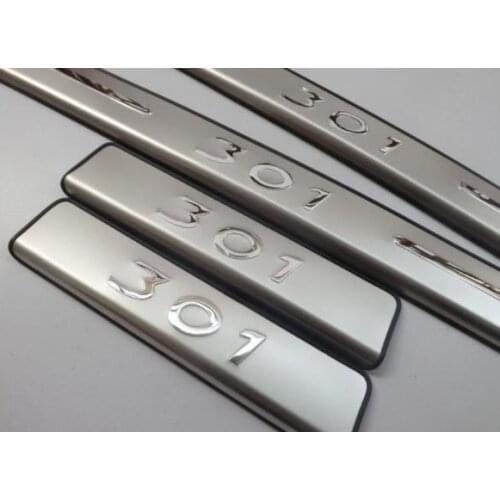 High quality stainless steel Scuff Plate/Door Sill for 2013 2014 Peugeot 301