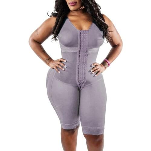 2020 Vrouwen Postoperatieve Shapewear Effen Kleur Nieuwe Breasted Een Stuk Hoge Compressie Faja Beha Taille Trainer Afslanken