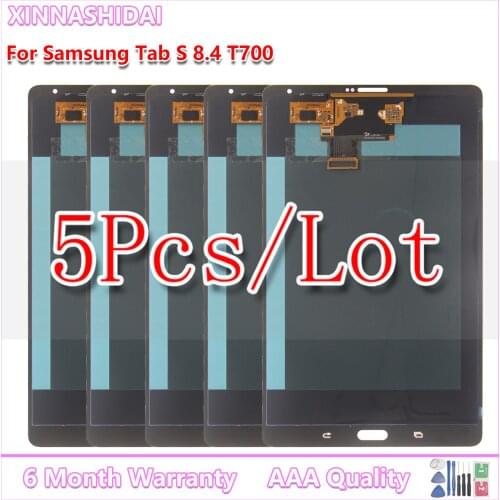 5pcs/For Samsung Galaxy Tab S 8.4 T700 T705 SM-T700 SM-T705 LCD Display Touch Screen Digitizer Assembly Replacement