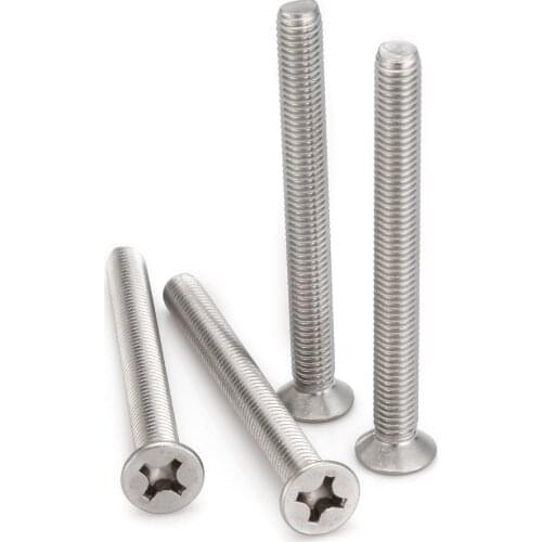 200pcs M3*25/30/35/40/45/50mm Countersunk head screws flat head cross Countersunk head screw Brass cross head machine screws