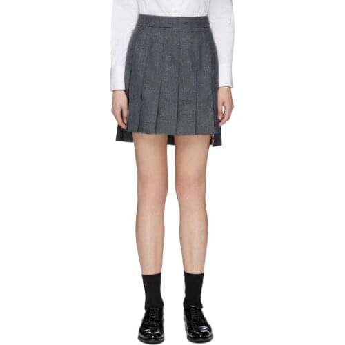 2021 Fashion TB THOM Brand Skirts Women High Waist Slim Skirts Above Knee Mini Skirt Cotton Casual Sport Short Pleated Skirt