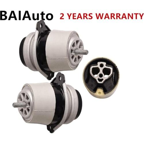 3PCS Left/Right Engine Mount Mounts + TransMount 3.0 Diesel 3.6 6 Cylinder For Audi Q7 A8 For VW Touareg 7L8199131 7L8199131A