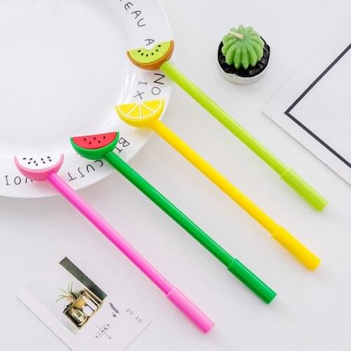 36PCS Creative Fresh Watermelon Fruit Gel Pens Blackwater Signature Pen Student Prize Stationery Office Accessories