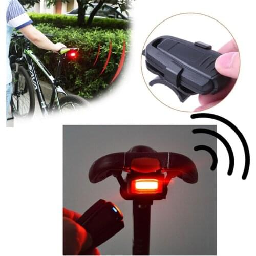 4 In 1 Anti-theft Bike Security Alarm Wireless Remote Control Alerter Taillights Lock Warner Waterproof Bicycle lamp Accessories
