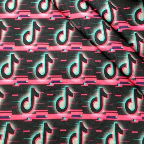 50*145cm Cartoon Music Printed Polyester Cotton Fabric for Tissue Sewing Quilting Fabrics Needlework Material DIY,c20518