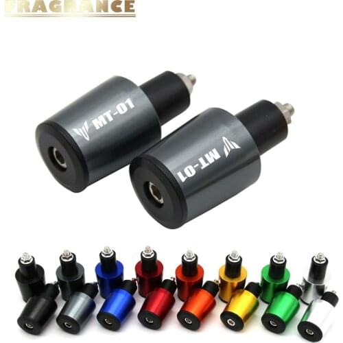 Motorcycle Accessories 7/8'' 22MM Handlebar Grips Handle Bar Cap End Plugs For Yamaha MT-03 MT-01 YZ 125 YZ 250 LOGO (MT-01)