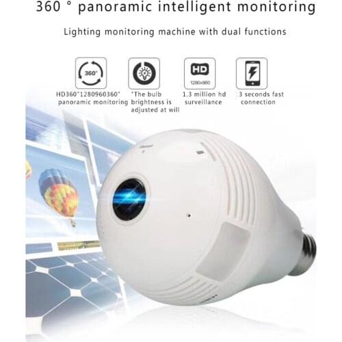 V380 Bulb Camera Home Security Wireless WIFI IP Surveillance Day/Night Home Video Surveillance System Outdoor Security Camera