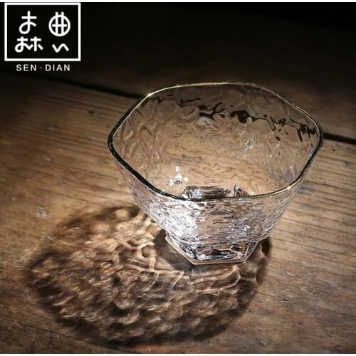 SENDIAN Japanese Hammered Glass Tea Cup High Temperature Resistant Handmade Boutique Cup 2021 Office Home Kitchen Accessories