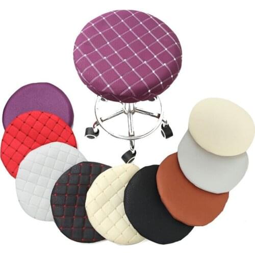 Home Chair Cover Round Bar Stool Cover Protector Cotton Fabric Seat Chair Covers for Dentist Hair Salon Slipcover funda silla