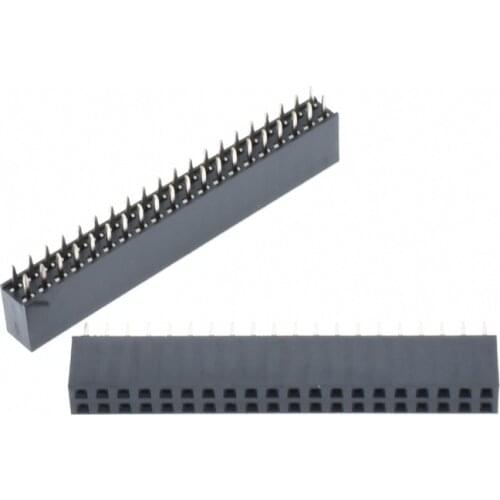 100pcs/lot 2x20 Pin 40P 2.54mm Double Row Female Straight Header Pitch High Quality