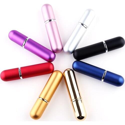 Jxcaih 100pc 5ml Portable Aluminum Refillable Perfume Spray Bottle Travel Container With Empty Containers Perfume Bottle