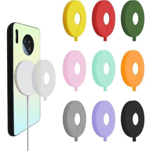 2021 Newest Charger Case Anti-fall Scratch Resistant Silicone Solid Color Wireless Charging Protector for iPhone 12 Charger
