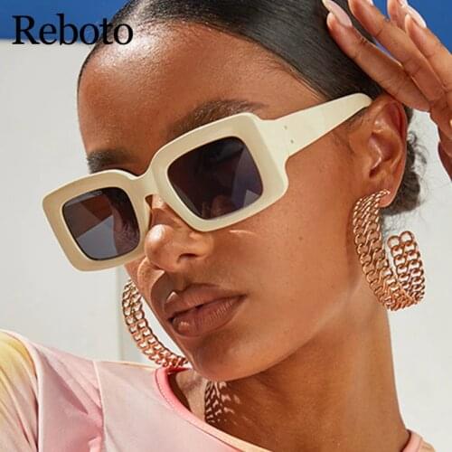 Summer Womens Sunglasses 2021 Trend Square Brand Designer Beige Shades For Women Fashion Sun Glasses For Female Goggle Oculos