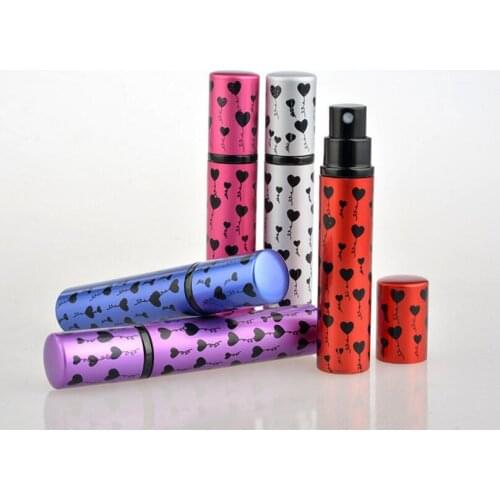 Wholesale 8ml Travel Refillable Aluminum Spray Perfume Bottles Atomizer Empty Cosmetic Container LX1292