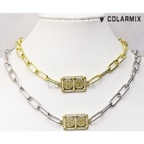 6 Strand Punk style chain necklace sen benito Charms Chocker necklace Handmade neckalce gift jewelry necklace Hip Pop necklace