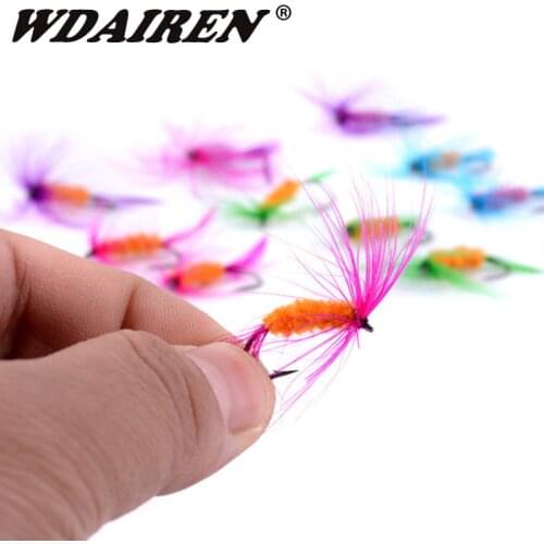 12Pcs/Set Insects Flies Fly Fishing Lures Bait High Carbon Steel Hook Fish Tackle With Super Sharpened Crank Hook Fishing Tackle