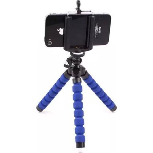 Blue Flexible Sponge Octopus Stand Tripod Mount For Phone Samsung Camera Video