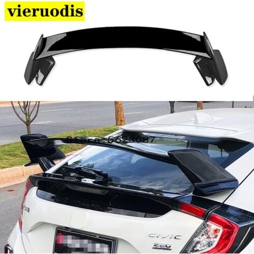 Type-R Style ABS Plastic Paint Color Rear Trunk Spoiler Fit For Honda Civic Hatchback 2017 2018 2019